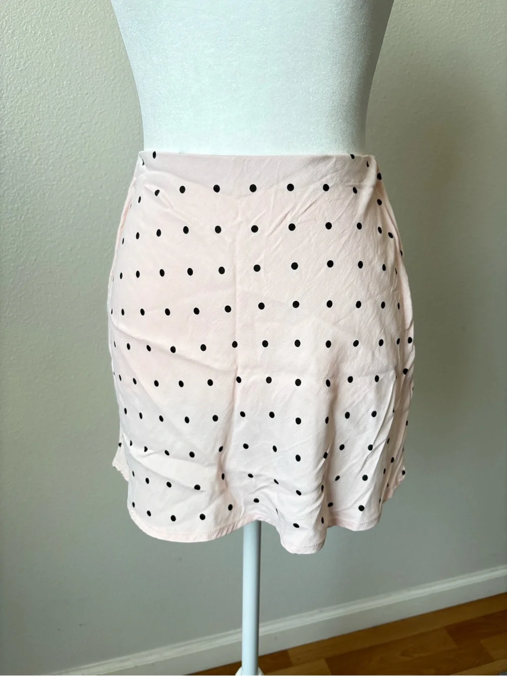 Anthropologie Pink Polka Dot Skirt Summer Size XS